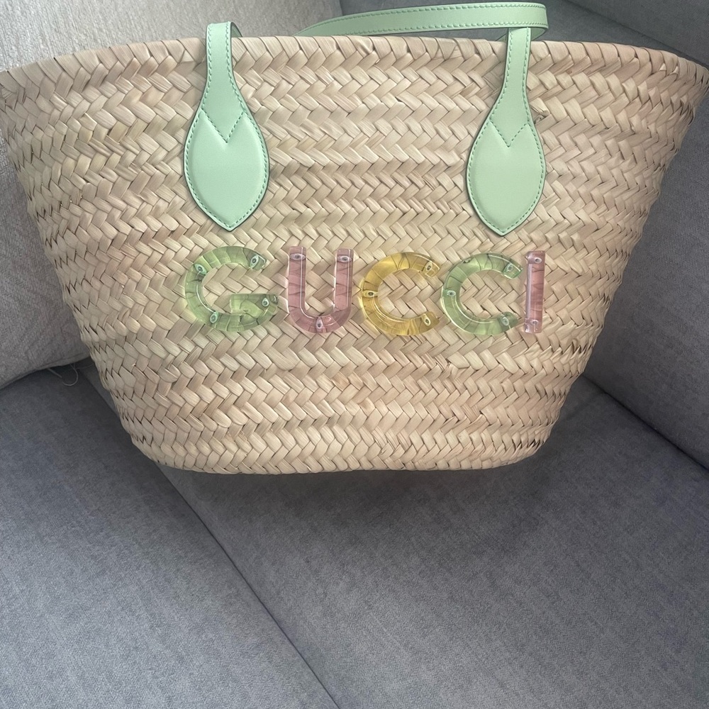 Gucci Summer Raffia Tote - Picture 8 of 11